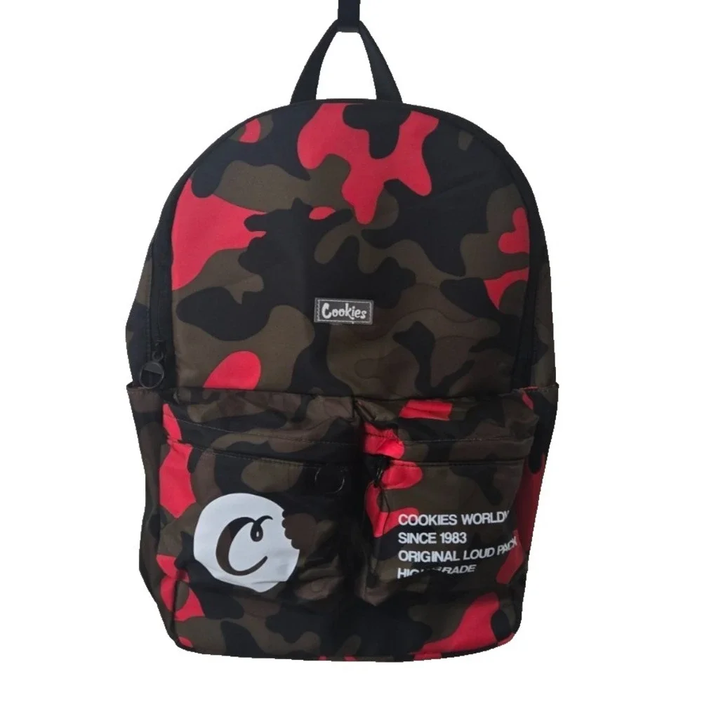 COOKIES Canvas Smell Proof Orion Backpack 22.8L – Large Red Camo NWOT
